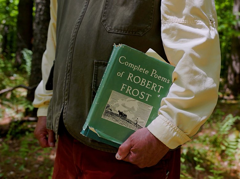  Jay Parini holding the Complete Poems of Robert Frost 